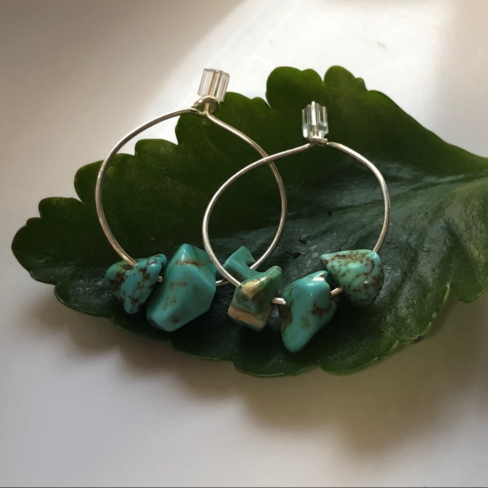 super cute precious gemstone hoops!!